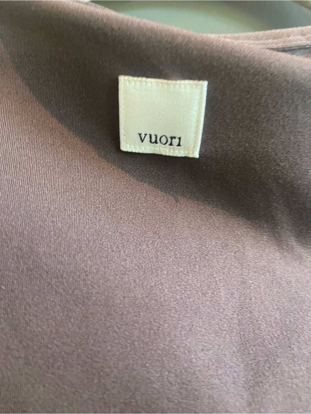 Vuori Brown Wrap Top — AllTheForm™ Long Sleeve - Picture 4 of 5